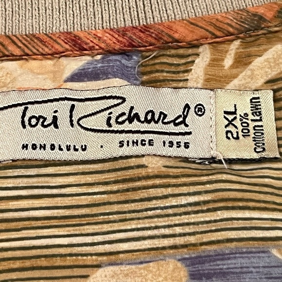TORI RICHARD of HONOLULU Men's Multicolor Patterned Shirt/size 2XL - Picture 5 of 8
